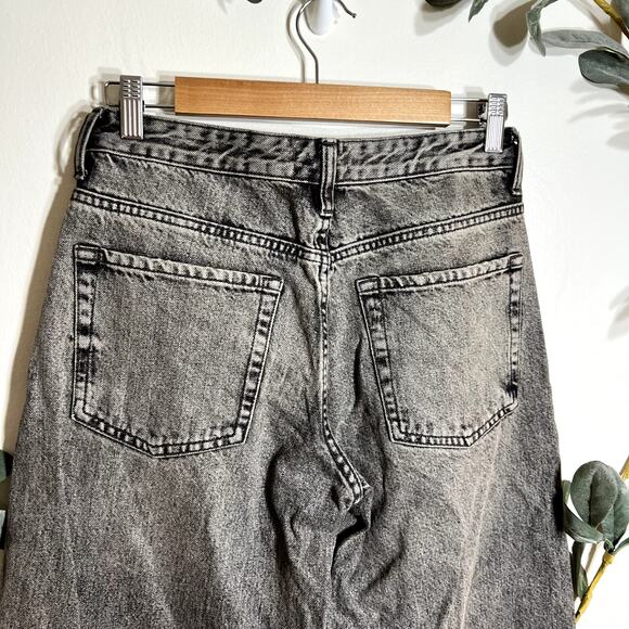 Zara Washed Black Wide Leg Jeans - Picture 4 of 6